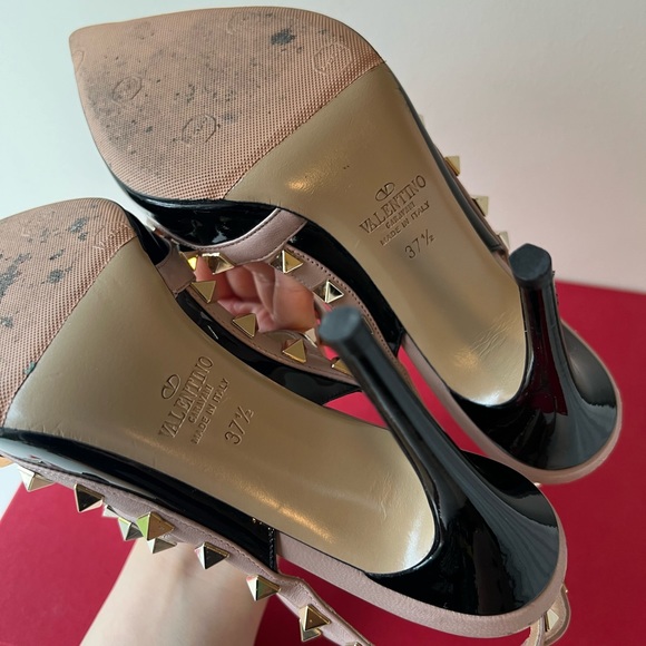 Valentino Rockstud caged pump 100mm in black patent leather size 37.5 - Picture 6 of 9